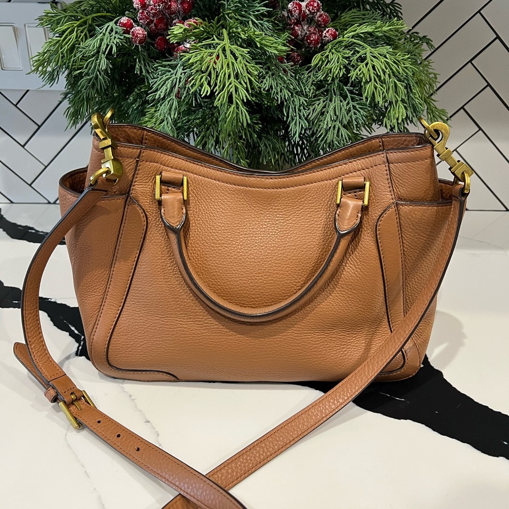 Tory Burch Women's Frances Small Satchel, Brown - Picture 3 of 10